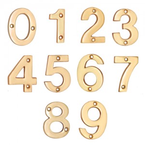 2" Broad Brass Numerals (0-9)
